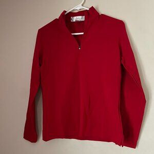 Il Migliore Red Quarter-Zip Pullover